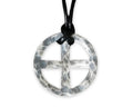 Hand Hammered Solar Cross Necklace - Sun Wheel Pendant for Everyday