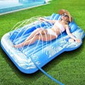 Inflatable Tanning Pool Lounger Float with Sprinkler - Large Pool Raft