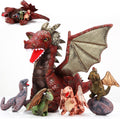 Deekin 7 Pcs Dragon Toy Set 16 in Large Dragon Plush with Babies