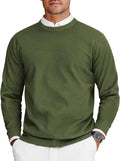 Mens Crew Neck Lightweight Knit Sweater - Classic Slim Fit