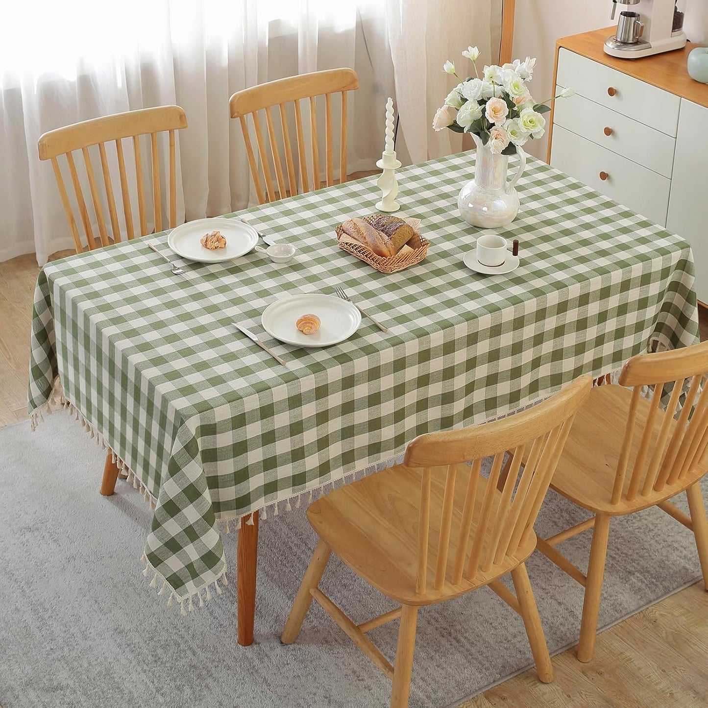 Alsoo Checkered Tablecloth for Kitchen Dining and Picnics
