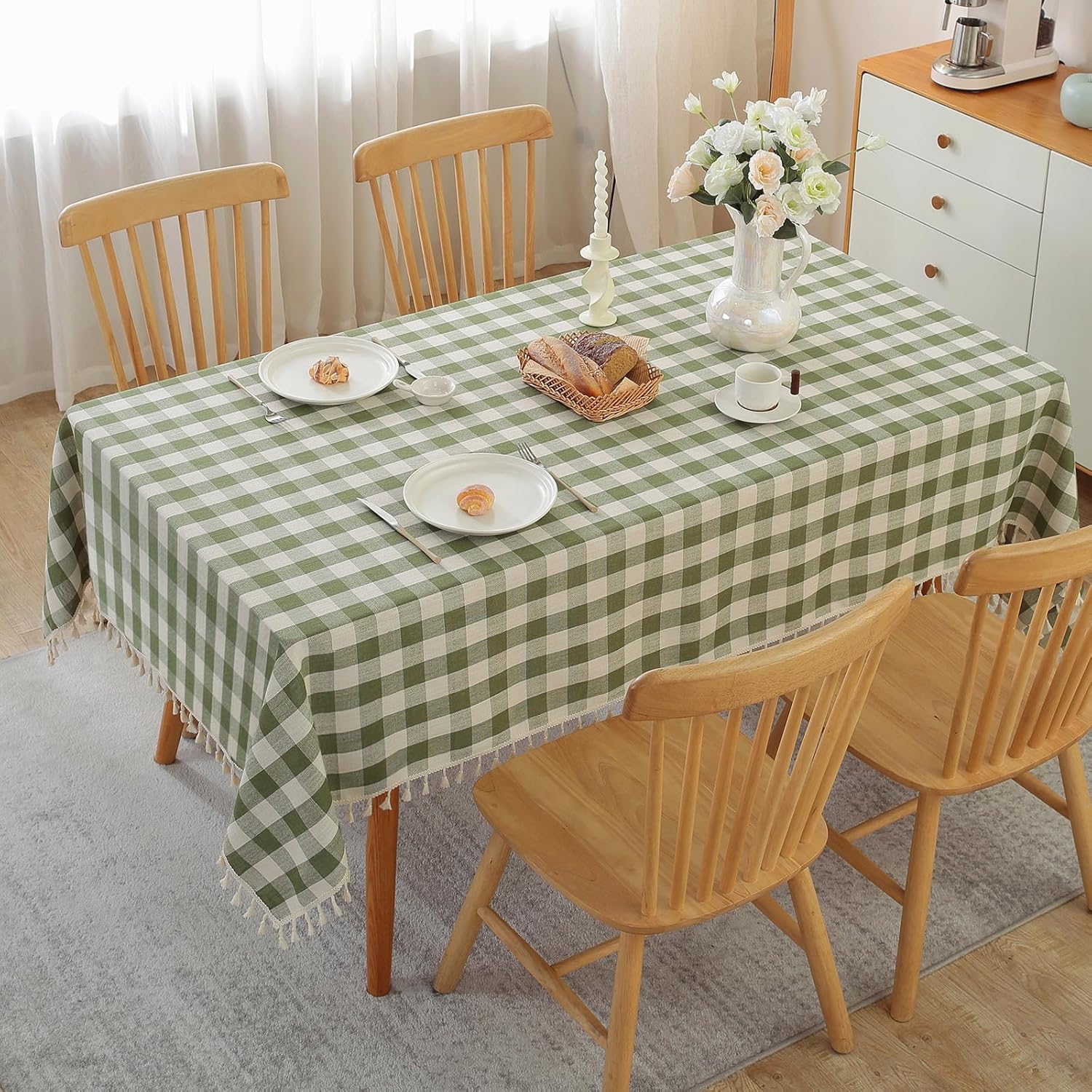 Alsoo Checkered Tablecloth for Kitchen Dining and Picnics
