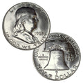 USA 1948-1963 90% Silver Franklin Half Dollar Coin - BU Quality
