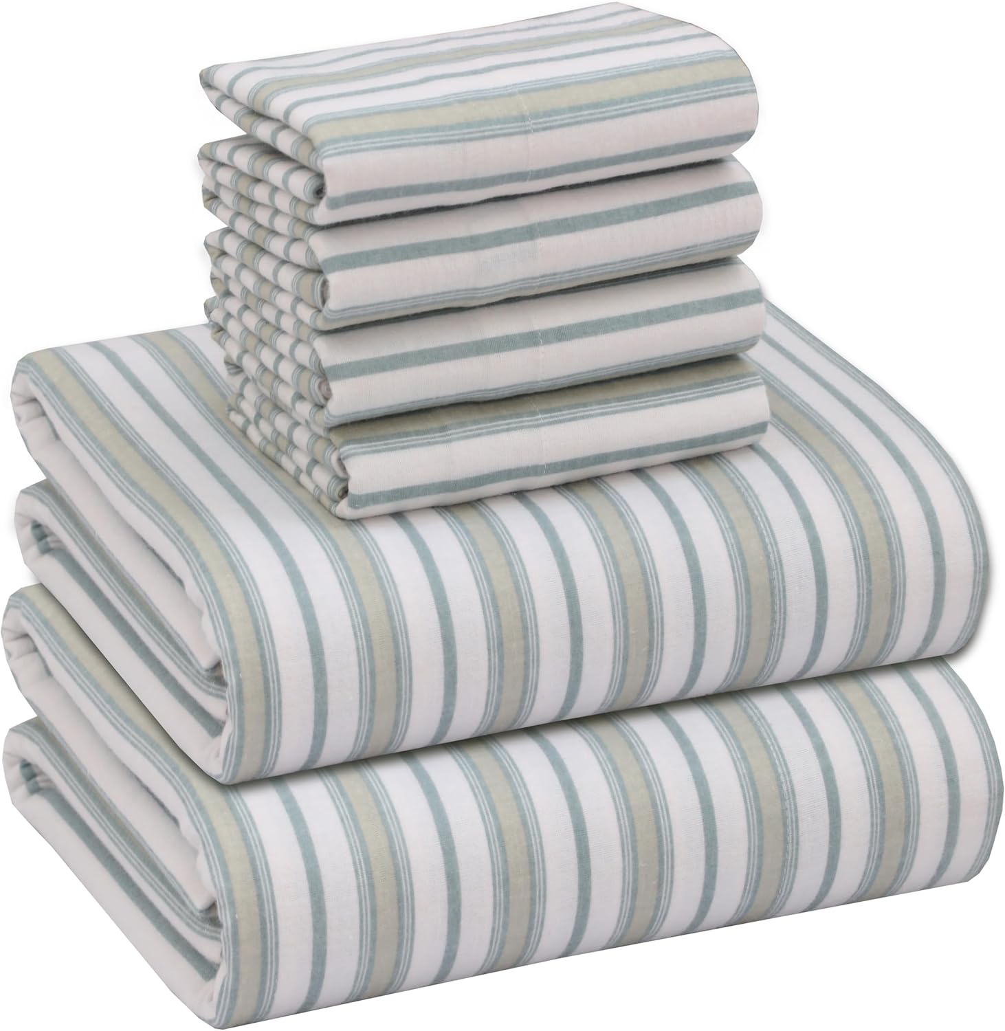 RUVANTI Flannel Sheets King Size - 100% Cotton Comfort