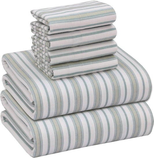 RUVANTI Flannel Sheets Full Size Set - Soft Cotton Comfort