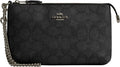 Coach Large Wristlet W Chain - Sleek Leather Wallet Clutch