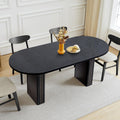 70.8 Inch Kitchen Dining Table for 4-6 People - Modern Farmhouse Oval