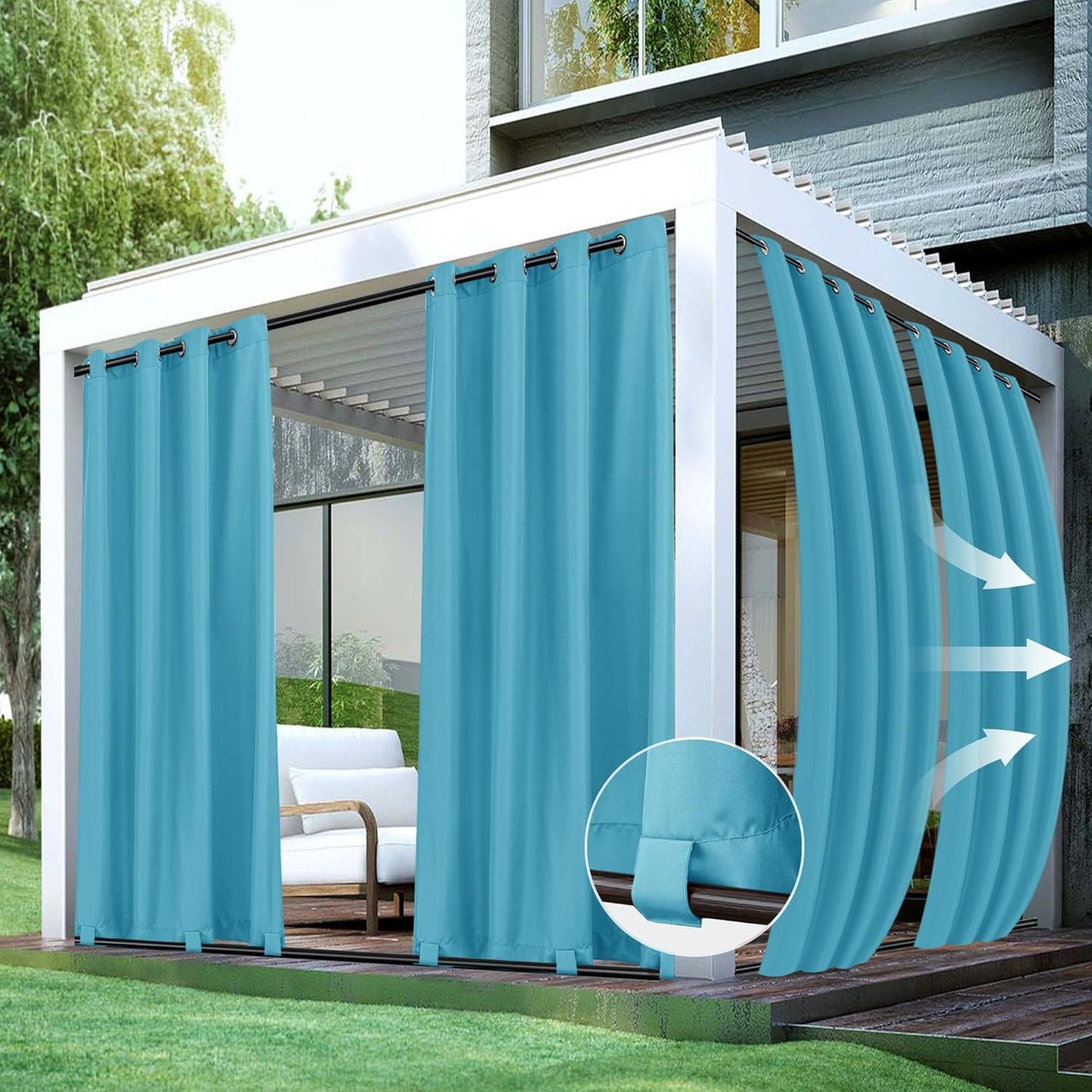 Outdoor Waterproof Curtains for Privacy and Weather Protection