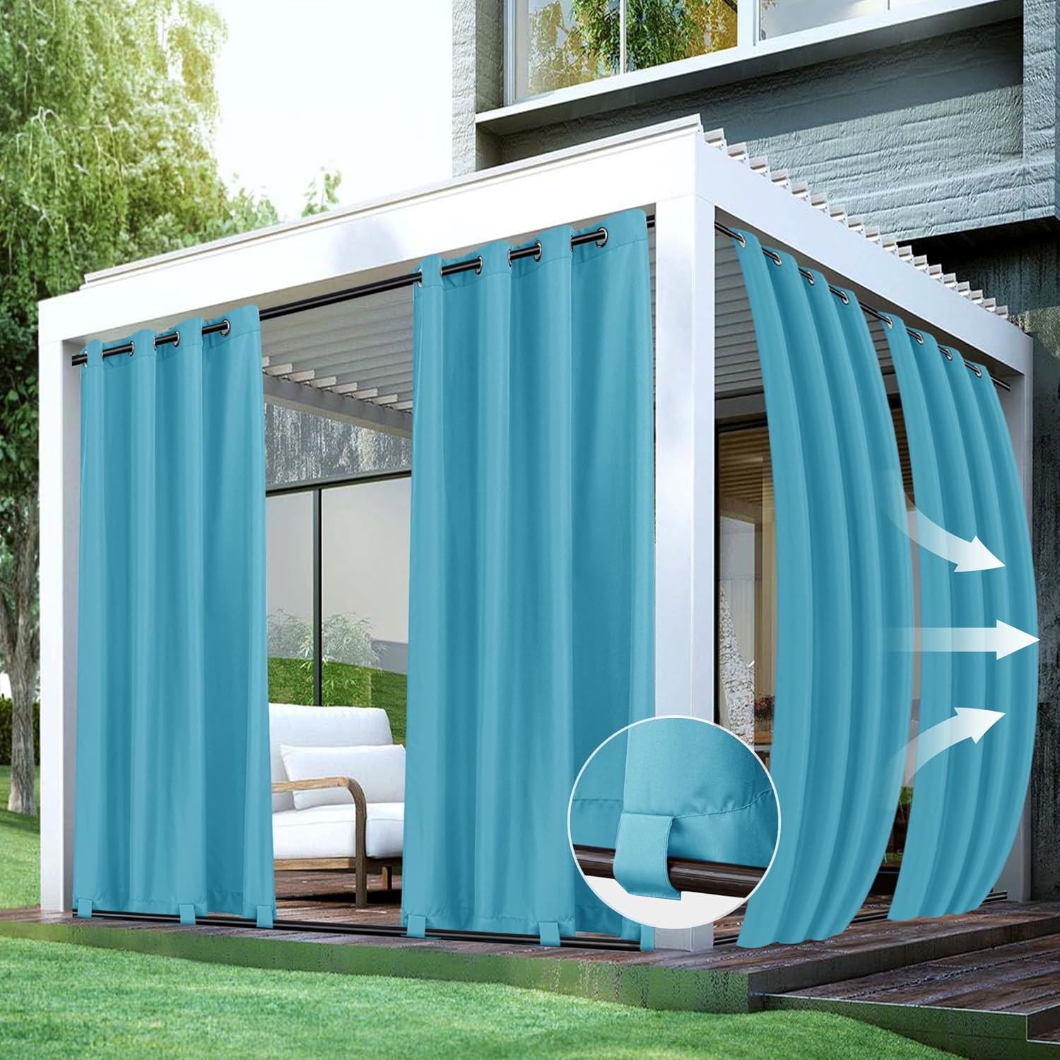 Outdoor Waterproof Curtains for Privacy and Weather Protection