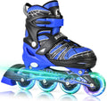 Rainbow Unicorn Inline Skates for Girls Boys - Adjustable 4 Size Light