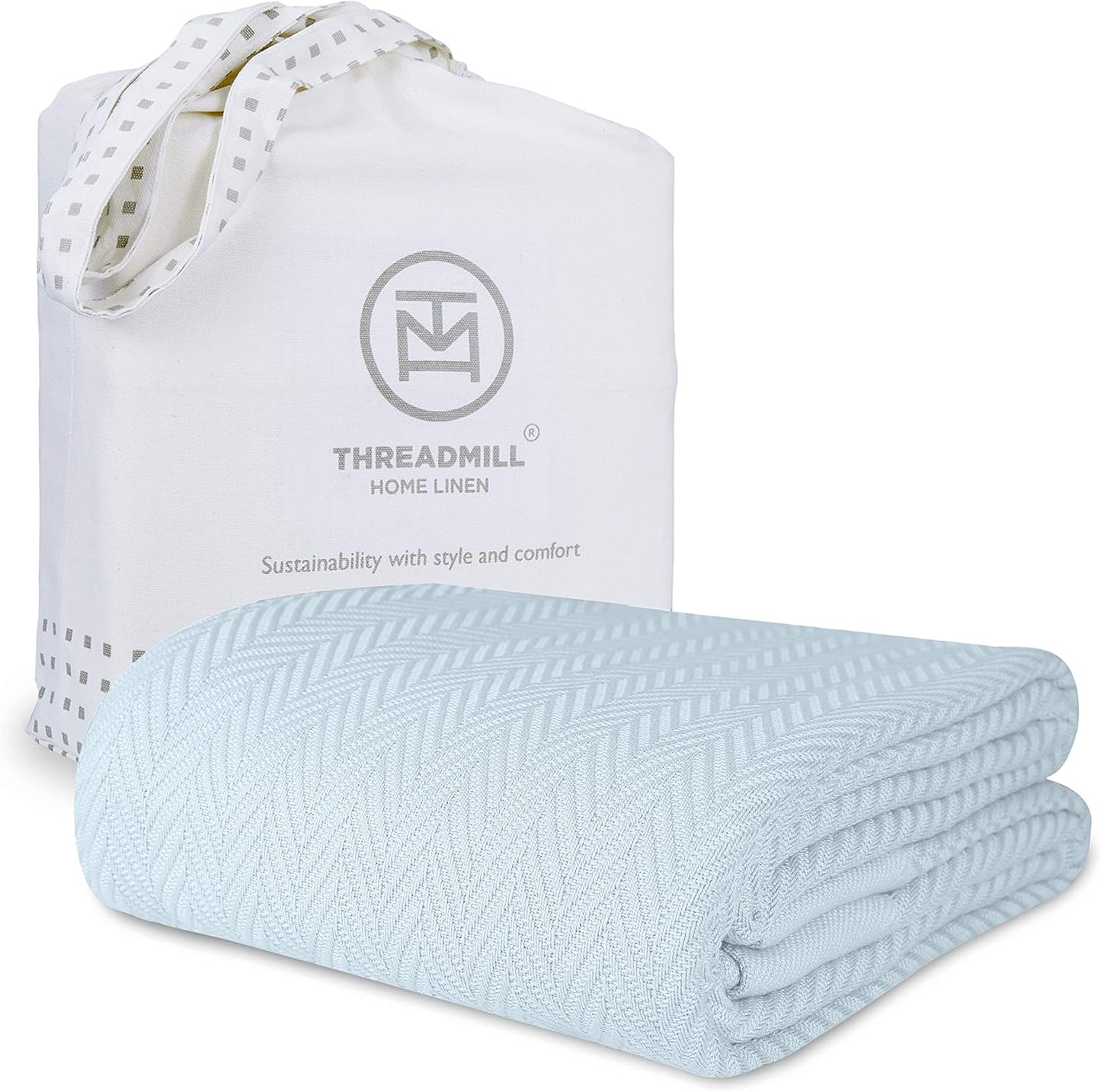 Threadmill Luxury Cotton Blanket for Queen Size Bed - Cozy Comfort