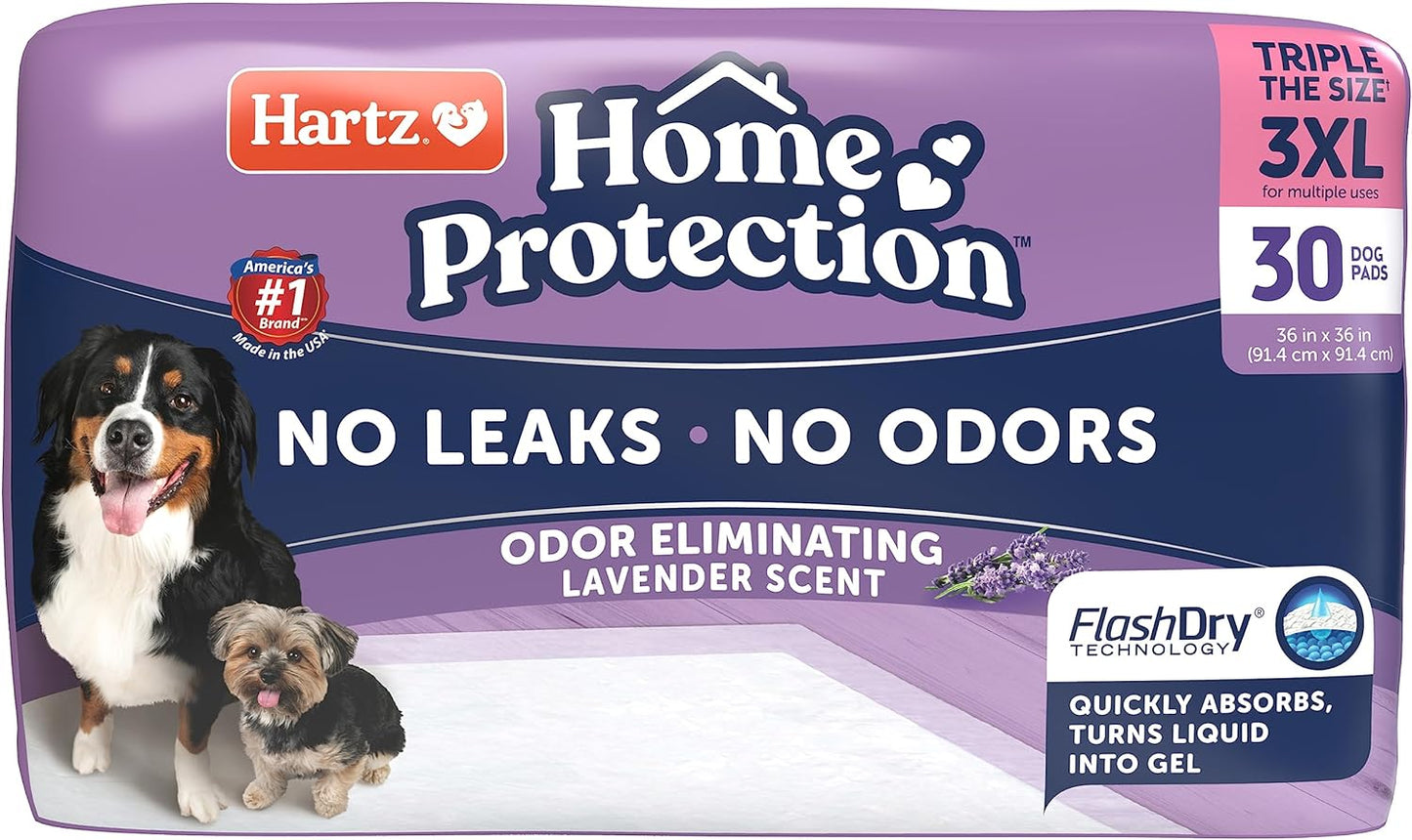 Hartz 3XL Lavender Scented Dog Pads, 30ct: Super Absorbent & Odor Eliminating!