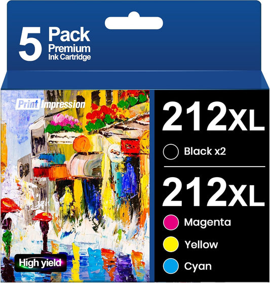 Vivid Colors: PrintImpression Epson 212XL Ink Set