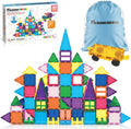 PicassoTiles 101 PC Magnetic Tiles Building Blocks Set - STEM Play
