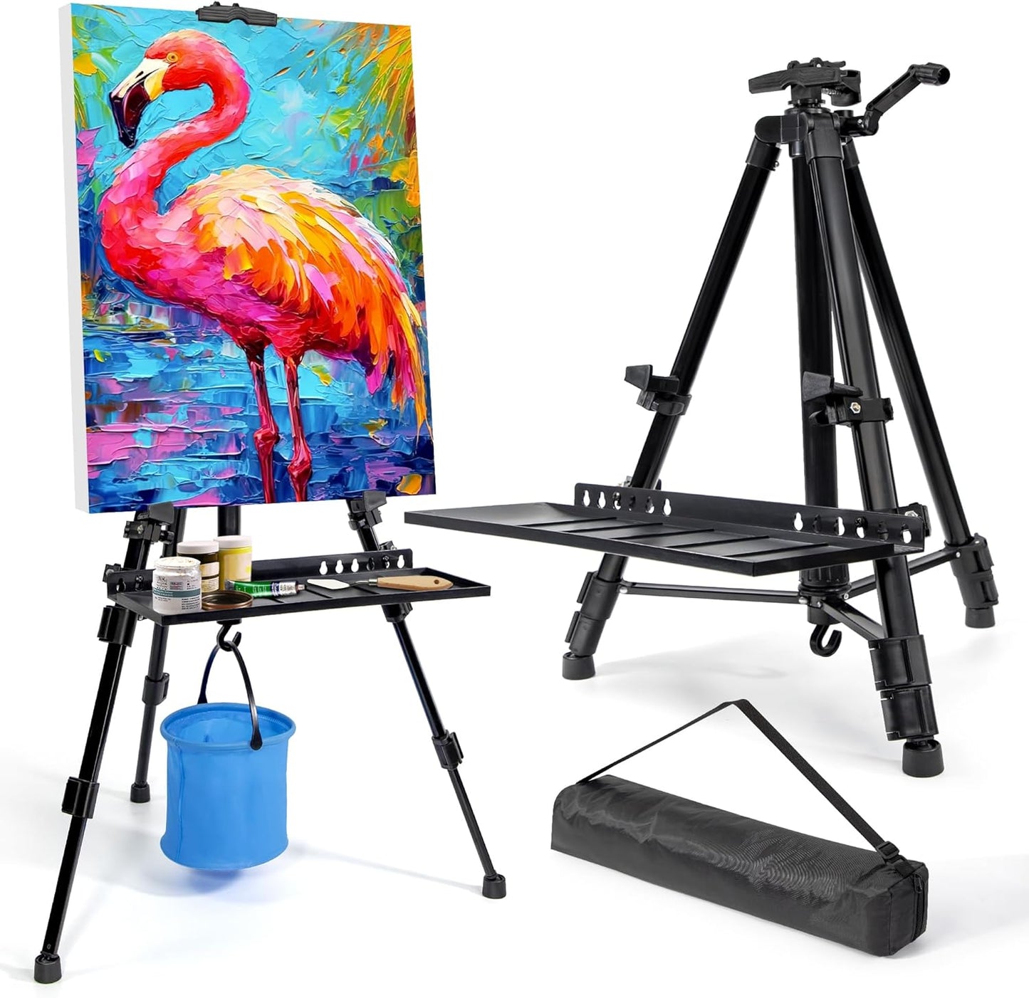 Adjustable Height Easel Stand for Painting and Display Needs