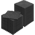 Interlocking Drainage Tile 50PCS Black 12in x 12in - Fast Drainage