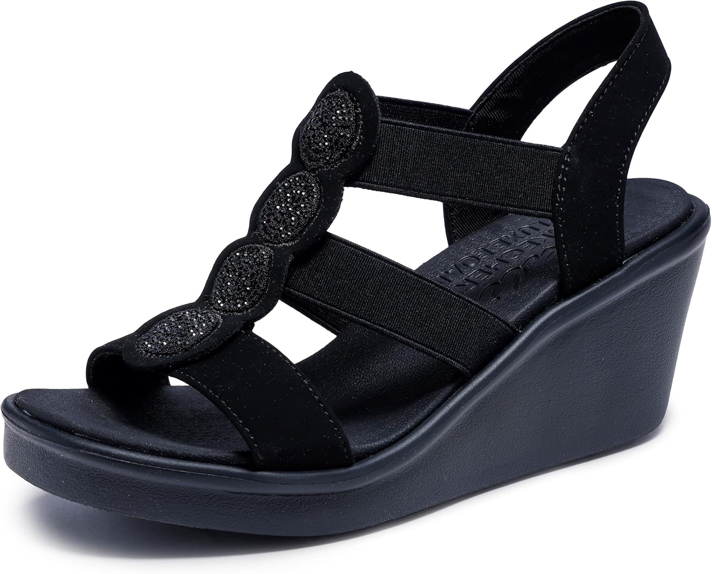 Skechers Women's Rumble On Camp Glam Sandal for Ultimate Comfort