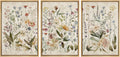 24x36x3 Framed Wildflowers Wall Art Print Set - Colorful Chic