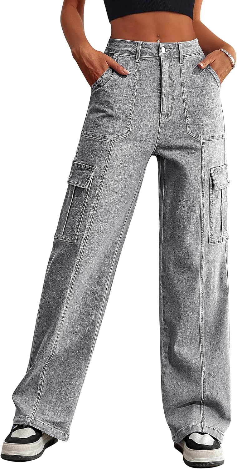 Eddoyee Cargo Pants for Women with Drawstring Ankle Cuffs