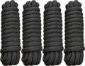 5/8in x 20ft Dock Lines 4 Pack - Low Stretch Double-Braid Nylon