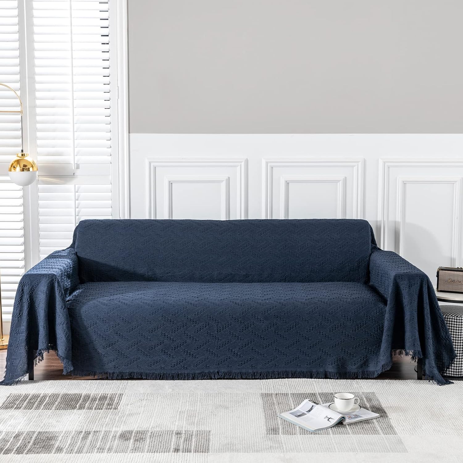 MEETSKY L Shape Sectional Couch Covers for Reclining Sofa
