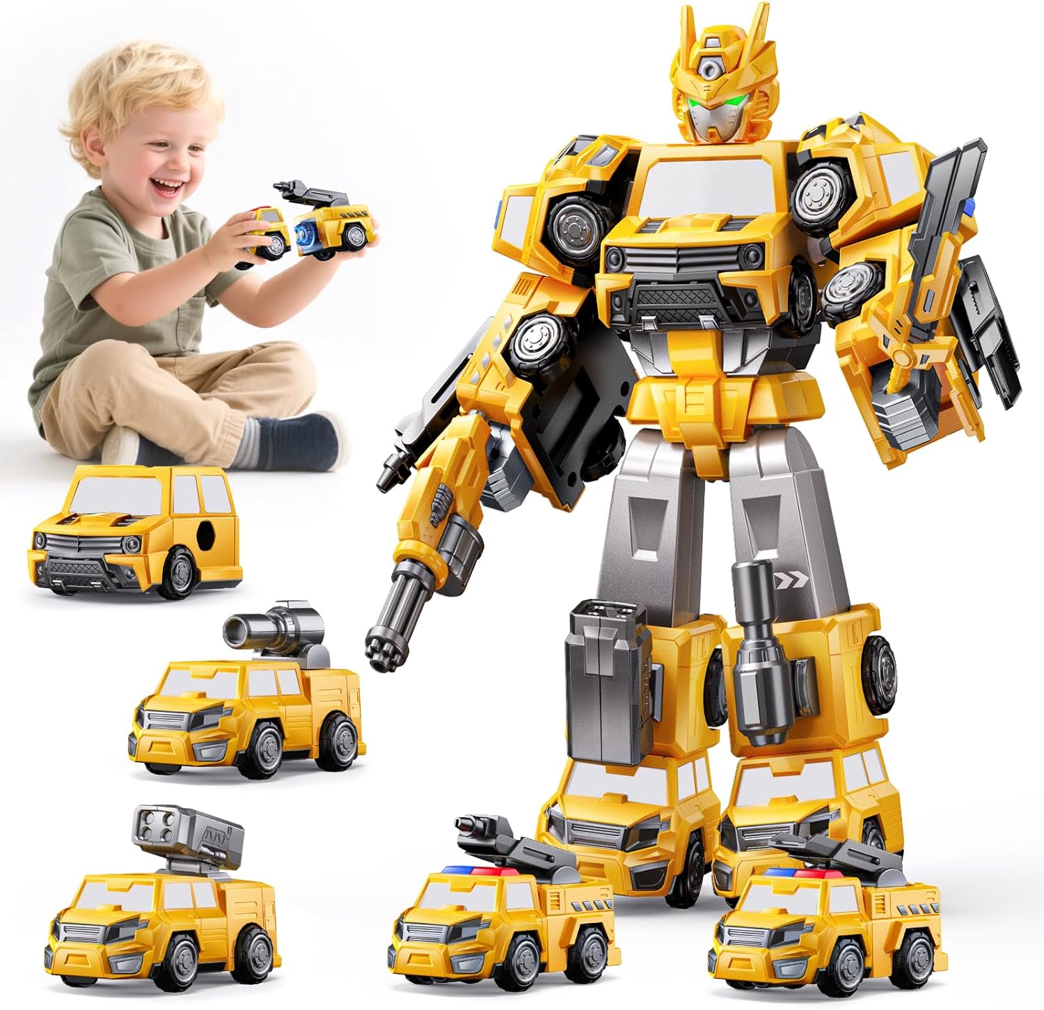 5 in 1 Transform Magnetic Construction Robot Toys for Kids