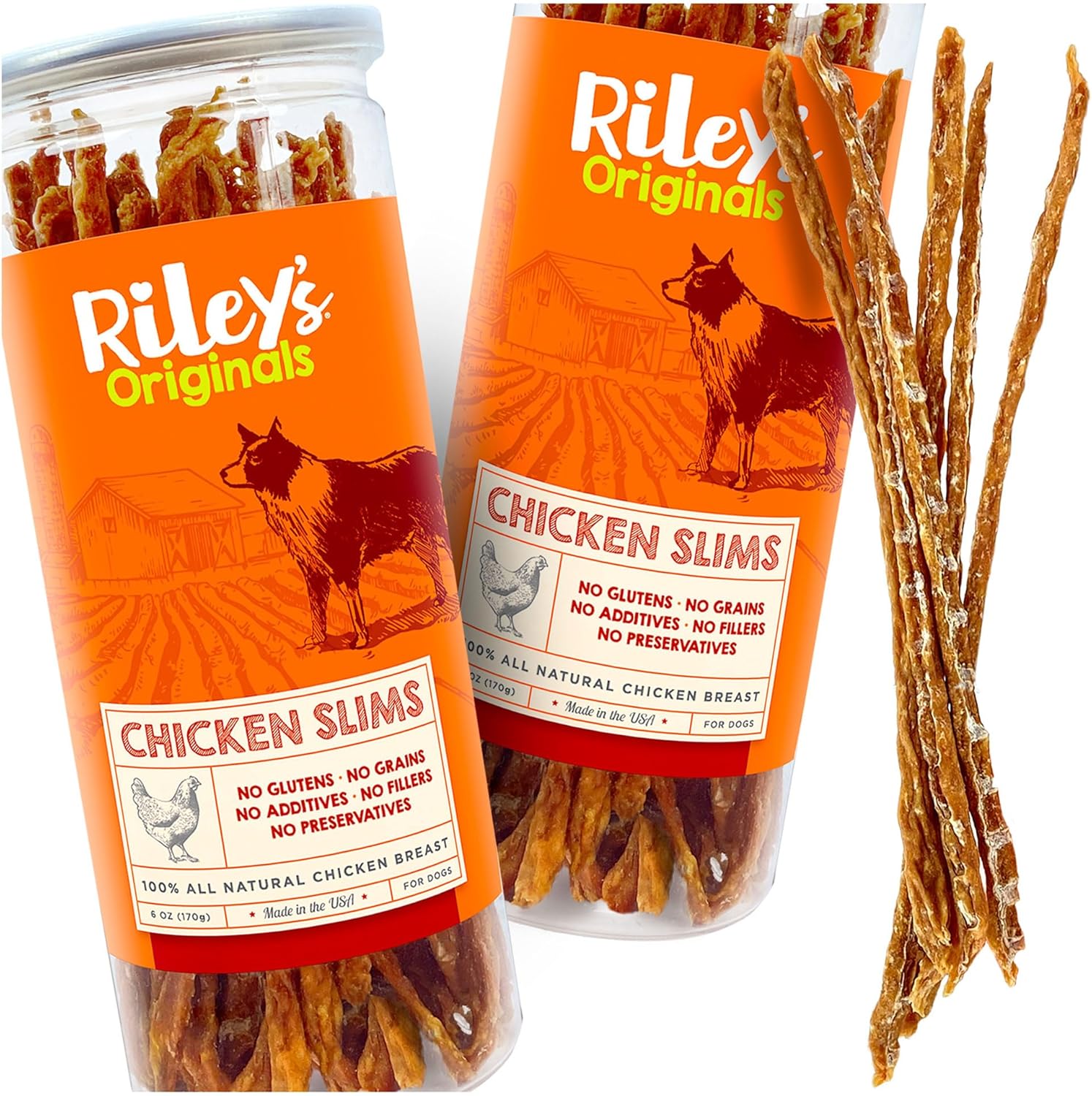 Riley's Slims Chicken Sticks for Dogs - Natural Dehydrated Treats