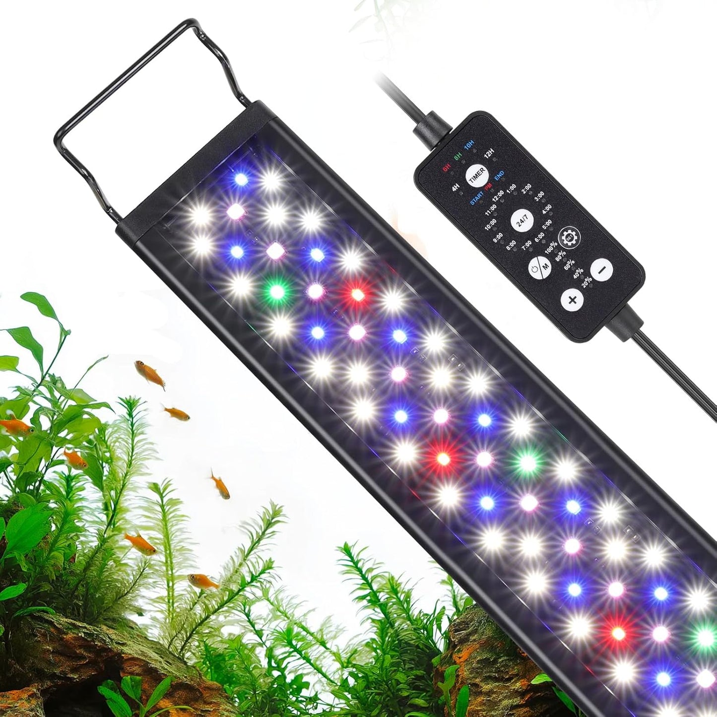 hygger 24W LED Aquarium Light for 24-30 Inch Fish Tanks