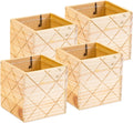 Wood Planter Box Diamond Cross Hatch 5 in Square - Rustic Decor