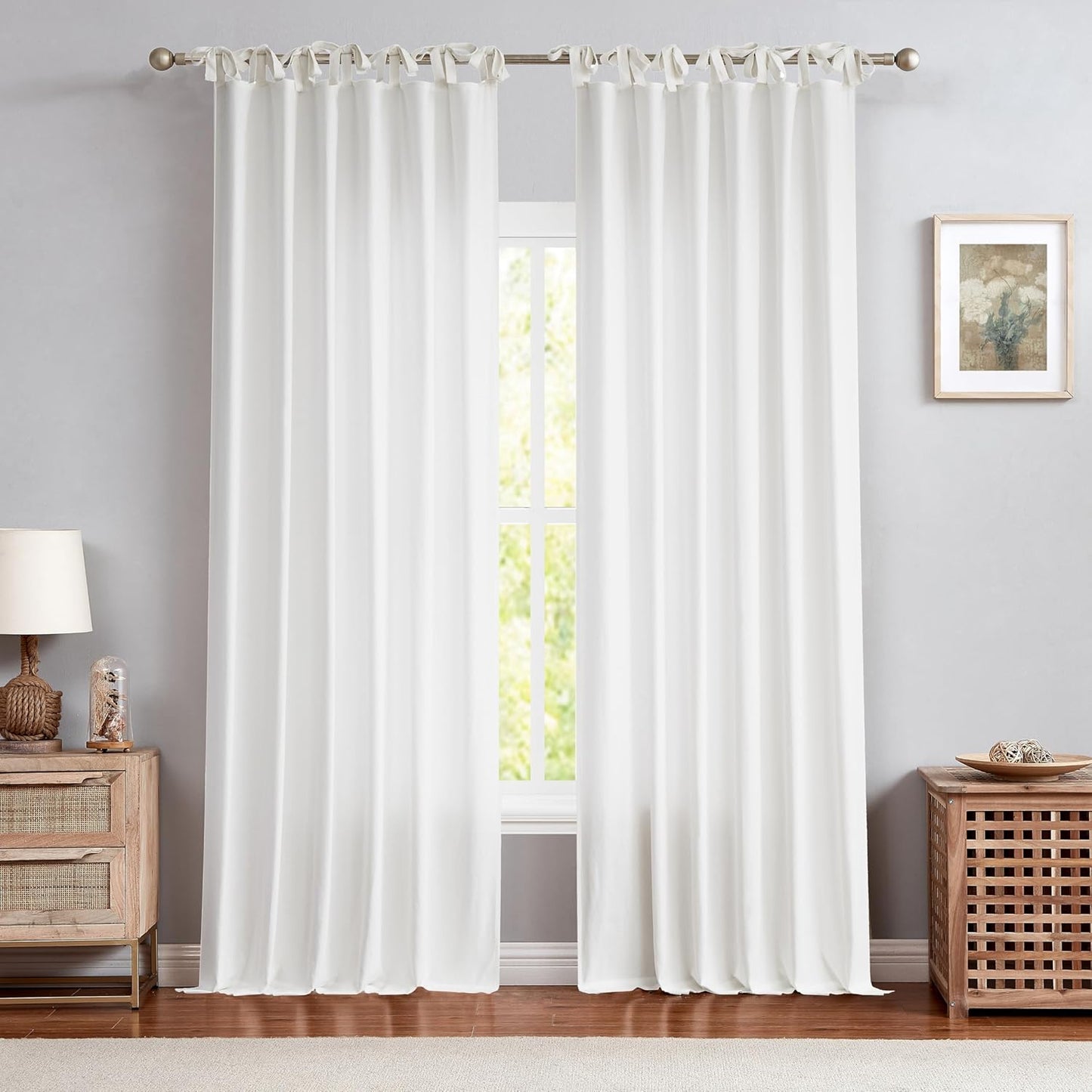 Central Park White Semi Sheer 95 Curtain Panel