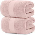 White Classic Pink 650 GSM Cotton Bath Sheet Towel 35x70 - Luxury Soft