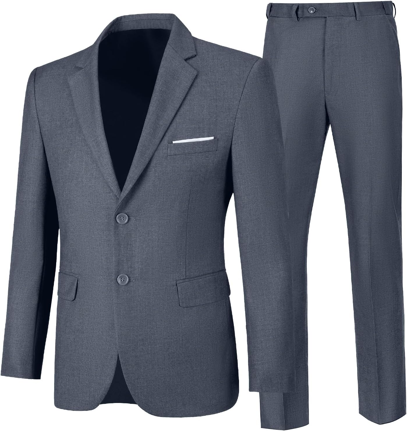 Mens 2 Piece Suit Slim Fit for Business Wedding Party Events