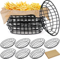 Wire Bread Basket 12 Pack with 50 Deli Liners - Durable Serveware