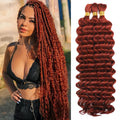 Human Braiding Hair for Boho Braids 3 Bundles 22in Deep Wave - Durable