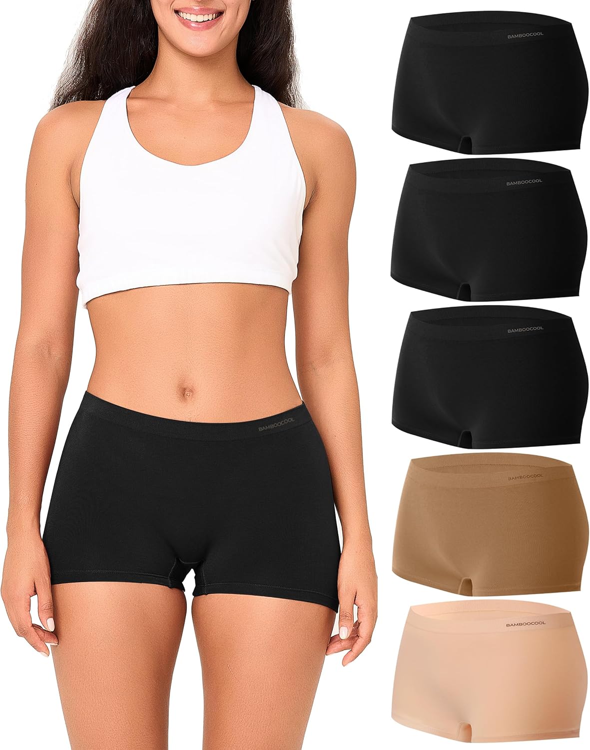 Bamboo Cool Women's Boyshort Panties for Ultimate Comfort