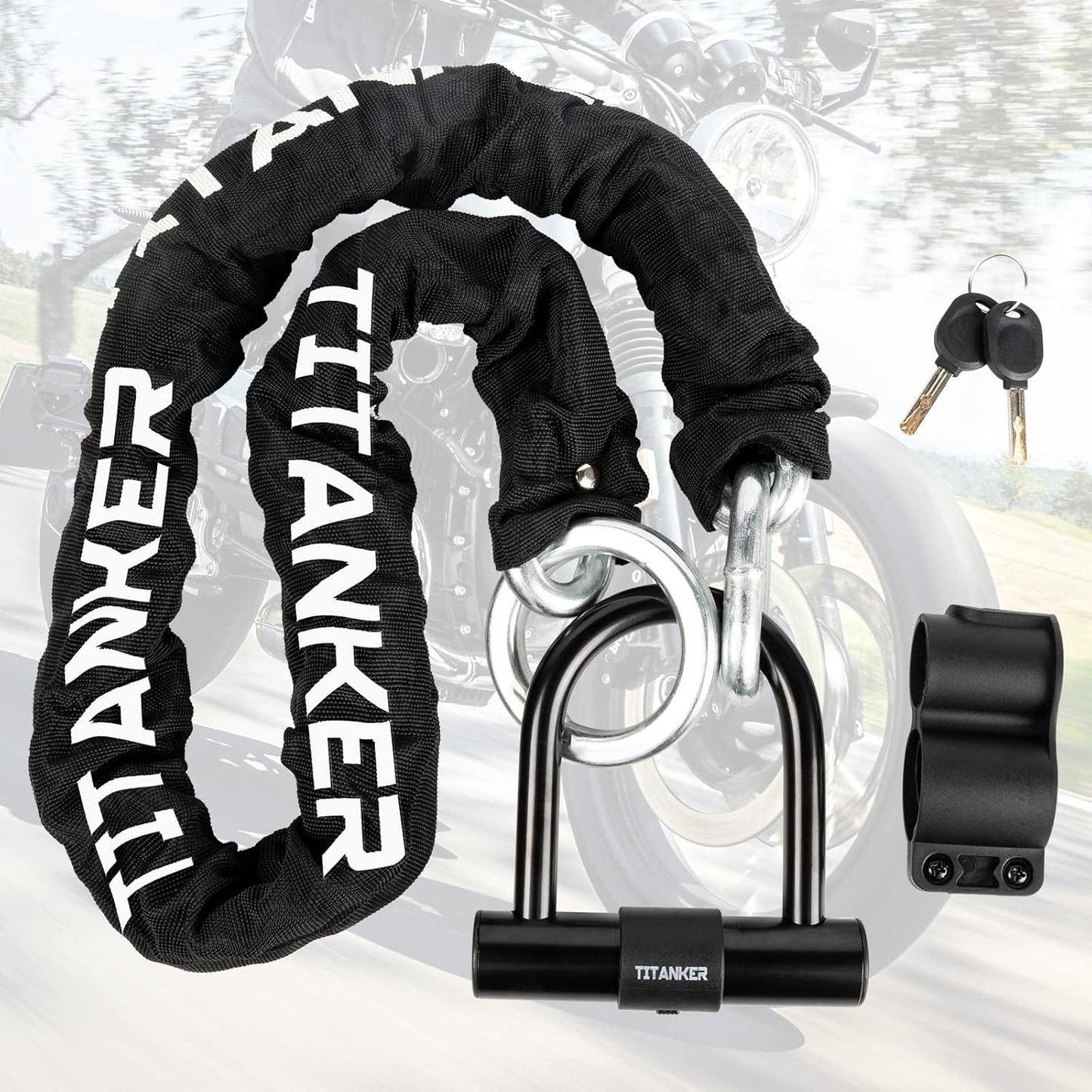 Titanker Motorcycle Chain Lock: Heavy Duty Bike Security Solution