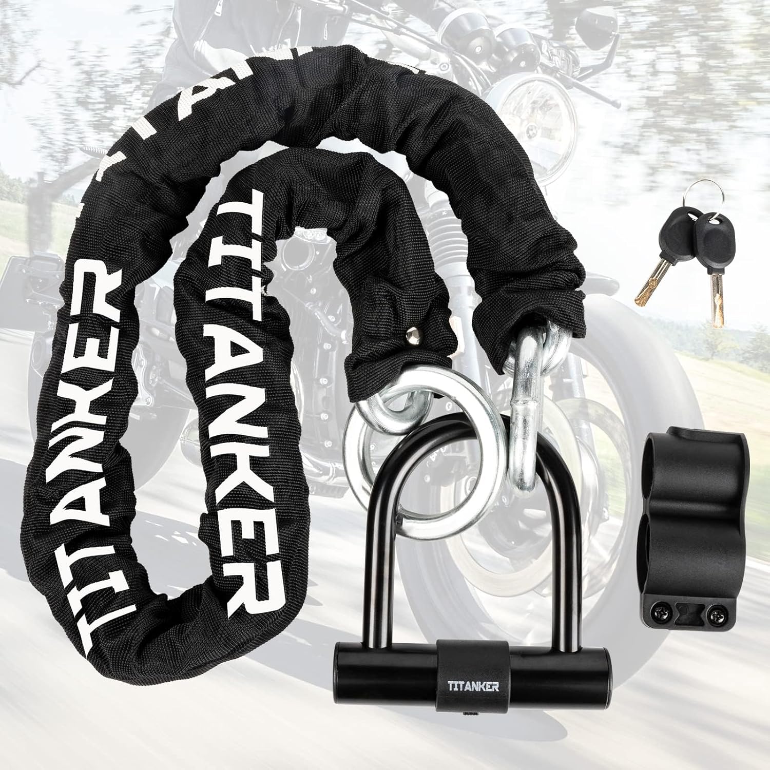 Titanker Motorcycle Chain Lock: Heavy Duty Bike Security Solution