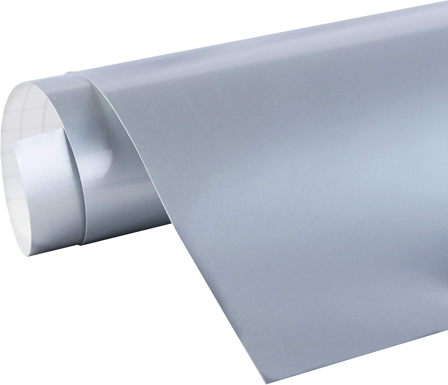 24 in x 150 ft Glossy Silver Repositionable Adhesive Vinyl Roll