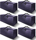 6 Pack Heavy Duty Extra Large Moving Bags W/Backpack Straps - Space