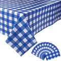 Checkered Tablecloths for Parties - 12 Packs of Splashproof Covers