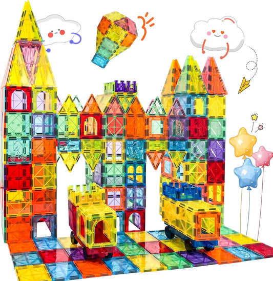 100-Piece Magnetic Tiles Set: STEM Educational Fun!