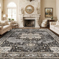 RUUGME Washable 10x14 Area Rug - Soft Vintage Lightweight Carpet