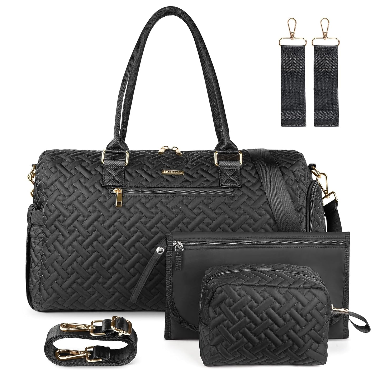 Large Diaper Bag Tote with Changing Pad and Cosmetic Bag