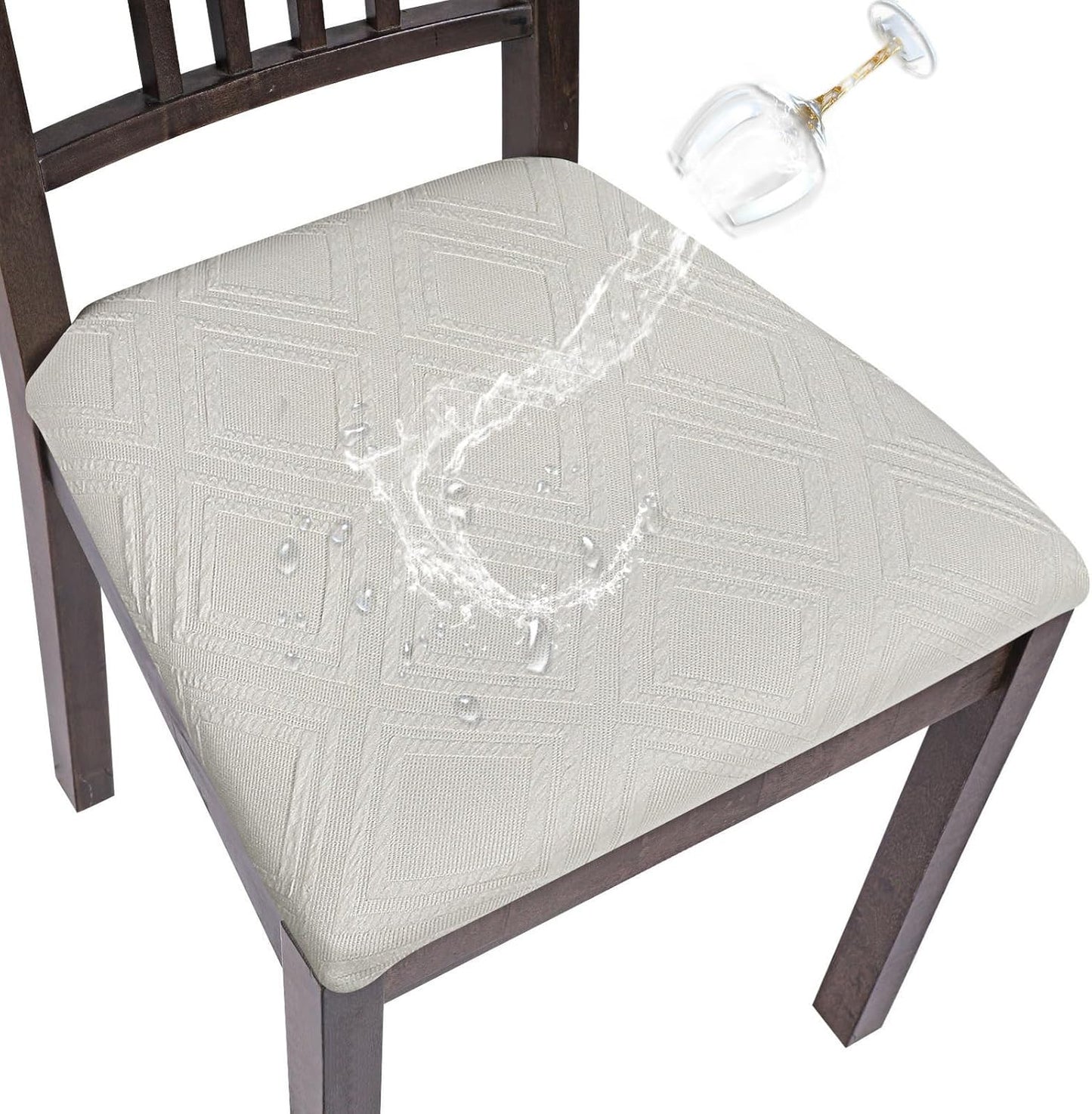 SearchI Water Repellent Chair Covers for Dining Room Chairs