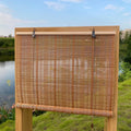 Bamboo Roller Shades 48in W x 48in H - Light Filtering Roman Blinds