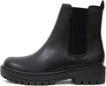 Women Lug Sole Low Heel Chelsea Ankle Bootie - Chic Platform Look