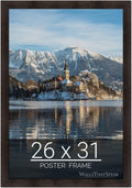 wallsthatspeak 26x31 Espresso Brown Picture Frame - Clean Display