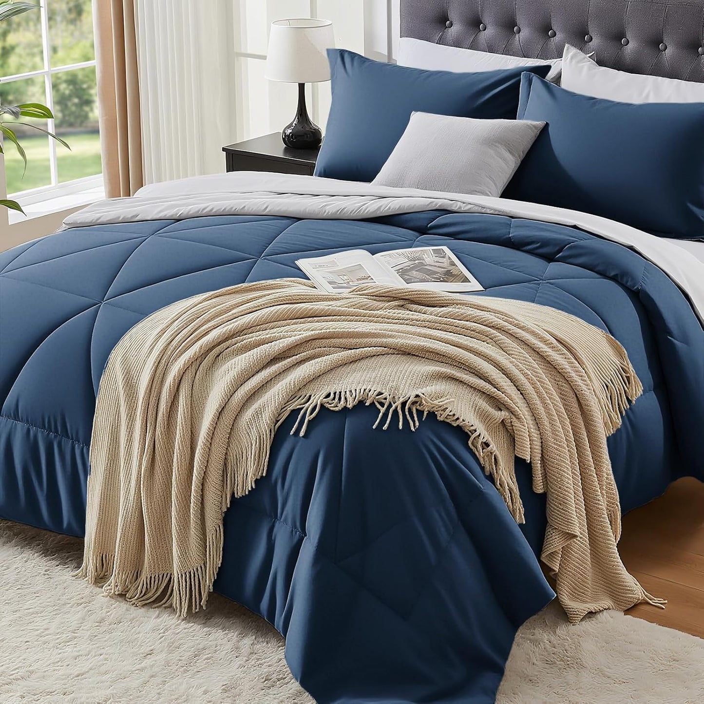 BEDELITE Twin XL Comforter Set - Cozy Microfiber Bedding Set