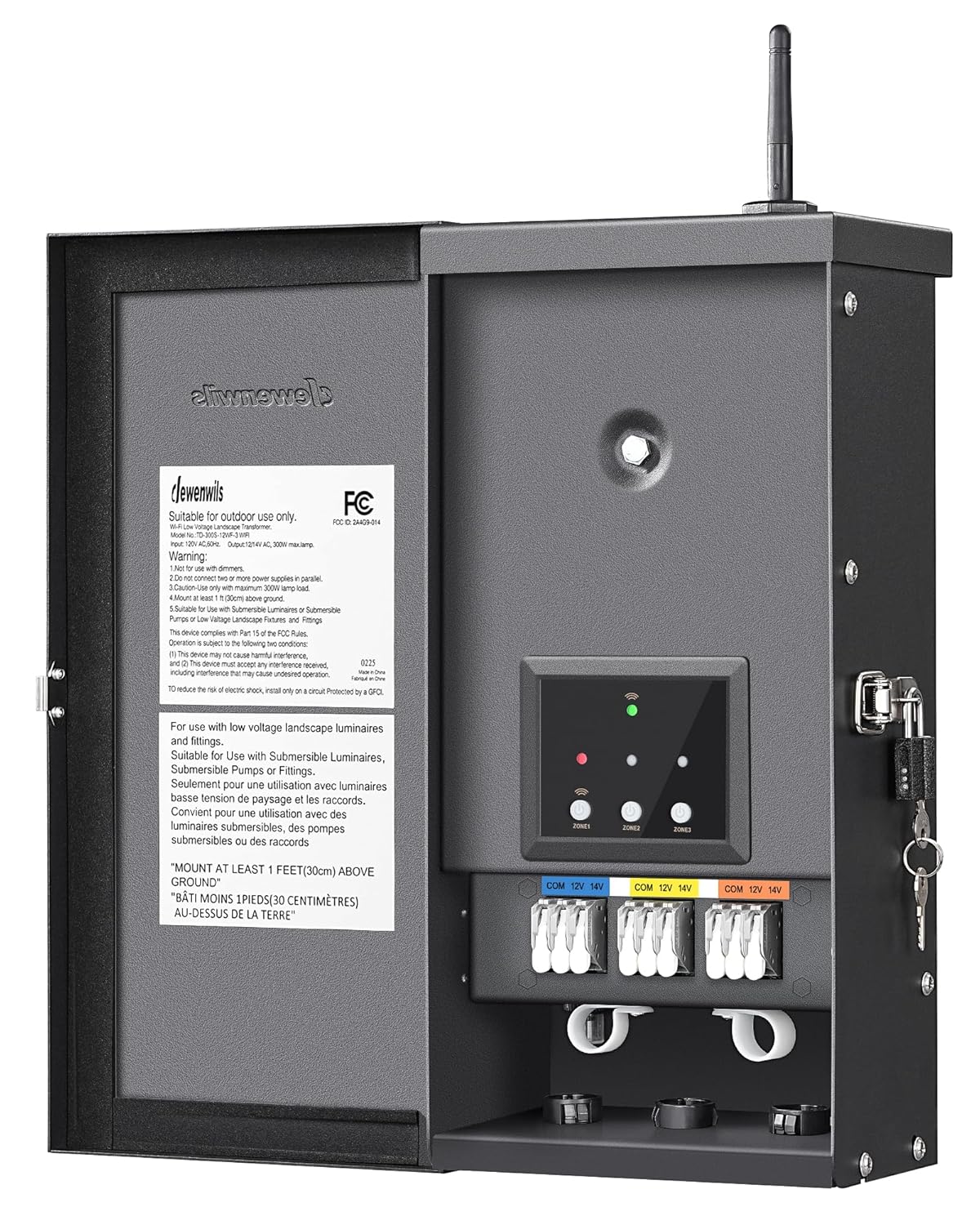 DEWENWILS 300W Low Voltage Landscape Transformer with WiFi Control