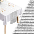 Silver Sequin Table Runner 12 x 72 in 12-Pack - Party Ready